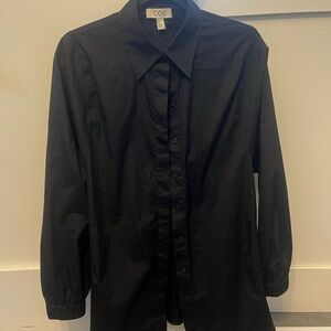 COS Sinched back black dress shirt